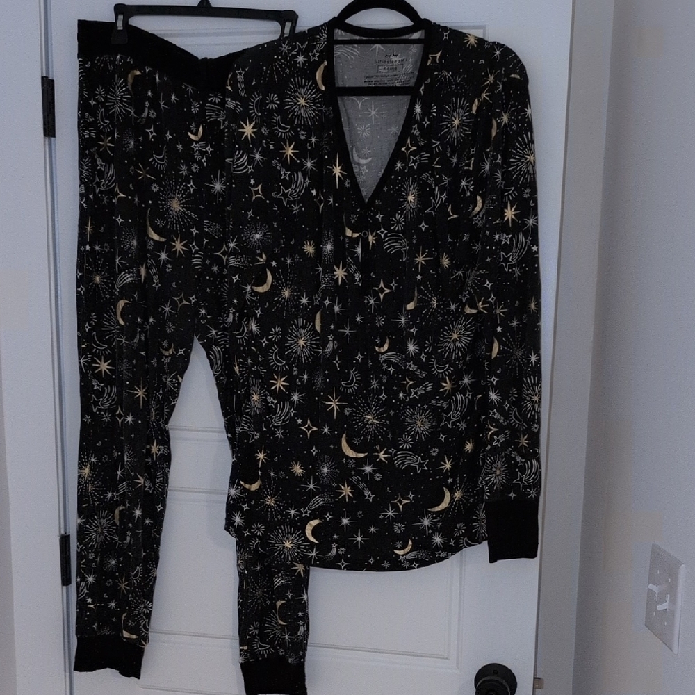 Little Sleepies Black and Gold Pajama Set